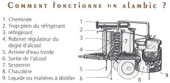 Fonctionnement d'un alambic